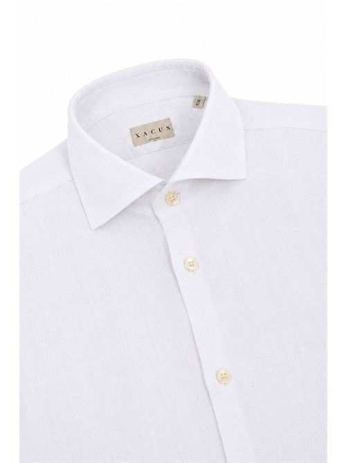 Camicia in lino Bianco Xacus | 11297 722ML001